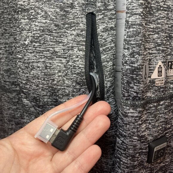 Venture Heat Base Layer Thermal Top, Charcoal Gray, Women's Heated Shirt - Picture 5 of 10